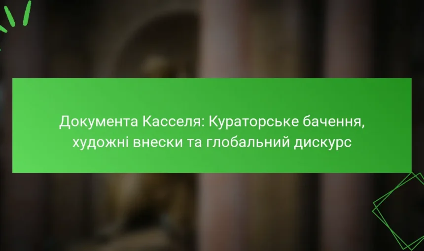 Документа Касселя: Кураторське бачення, художні внески та глобальний дискурс