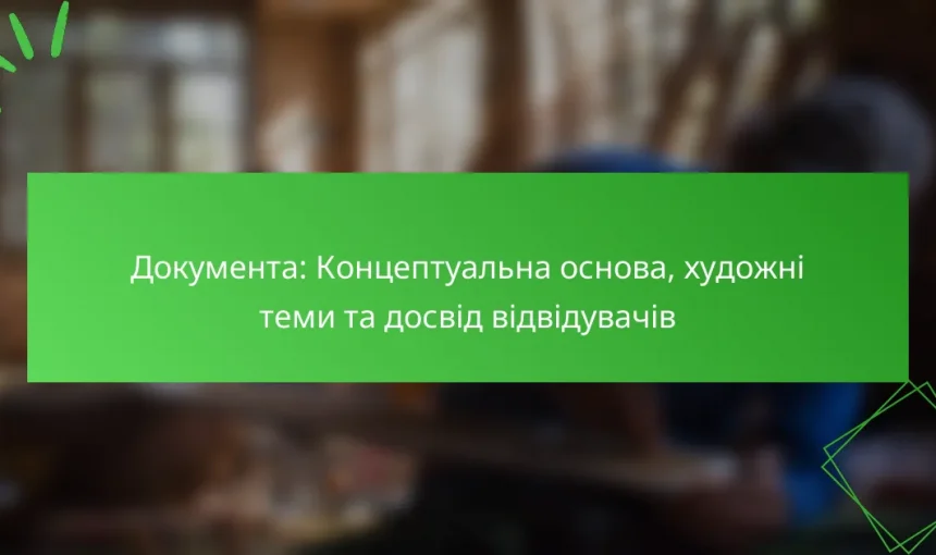 Документа: Концептуальна основа, художні теми та досвід відвідувачів