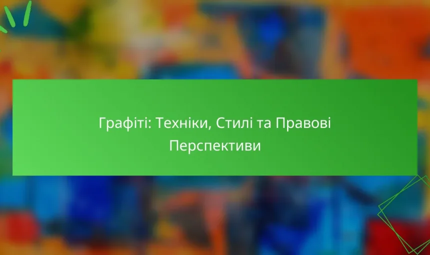 Графіті: Техніки, Стилі та Правові Перспективи