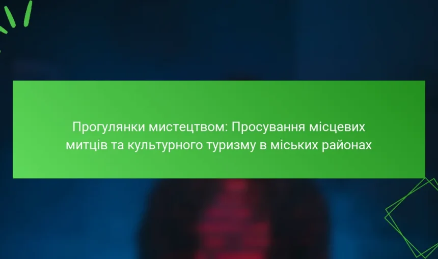 Прогулянки мистецтвом: Просування місцевих митців та культурного туризму в міських районах