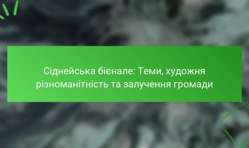 Сіднейська бієнале: Теми, художня різноманітність та залучення громади