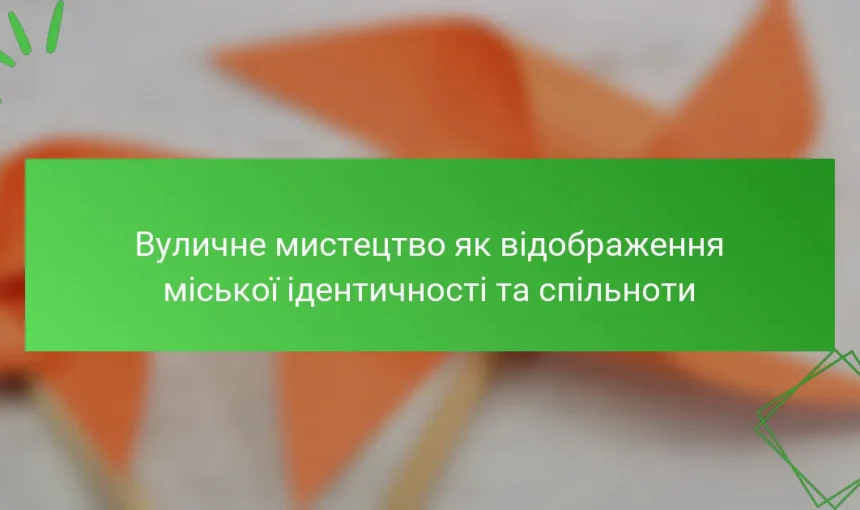 Вуличне мистецтво як відображення міської ідентичності та спільноти