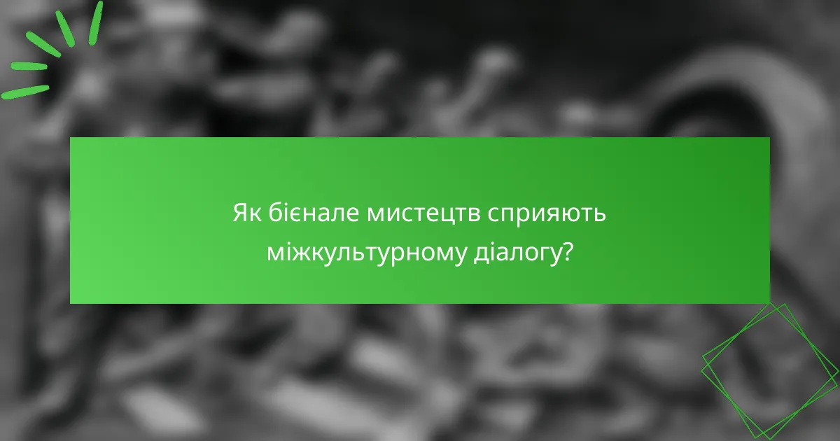 Як бієнале мистецтв сприяють міжкультурному діалогу?