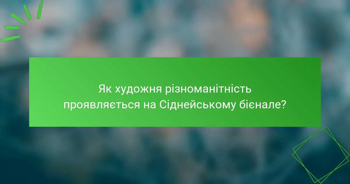 Як художня різноманітність проявляється на Сіднейському бієнале?
