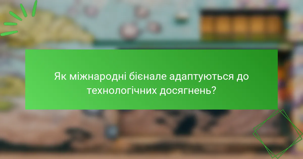 Як міжнародні бієнале адаптуються до технологічних досягнень?