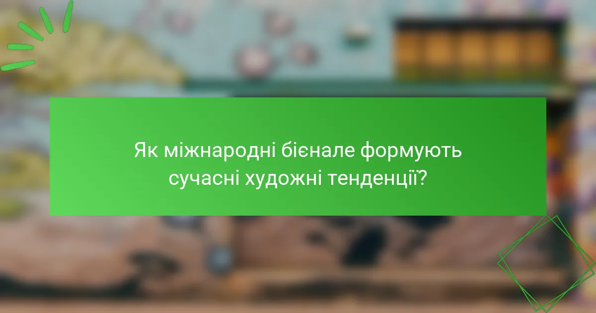 Як міжнародні бієнале формують сучасні художні тенденції?