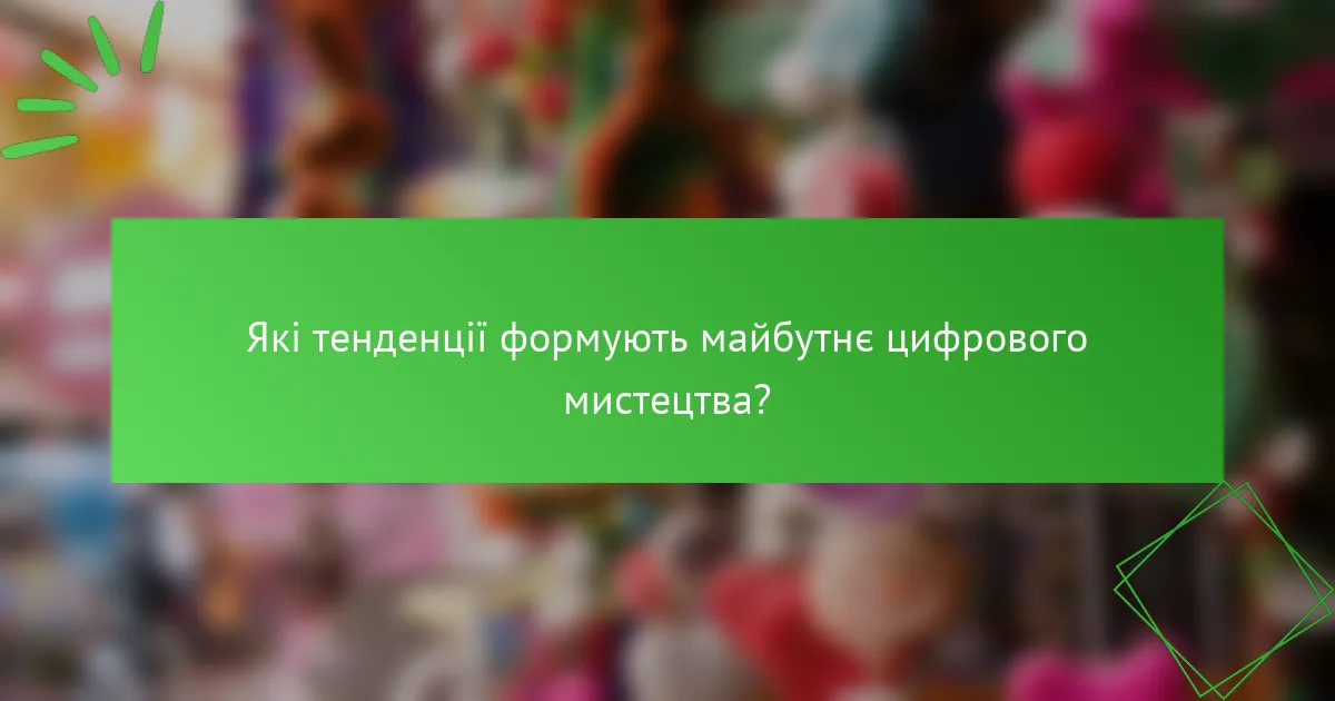 Які тенденції формують майбутнє цифрового мистецтва?